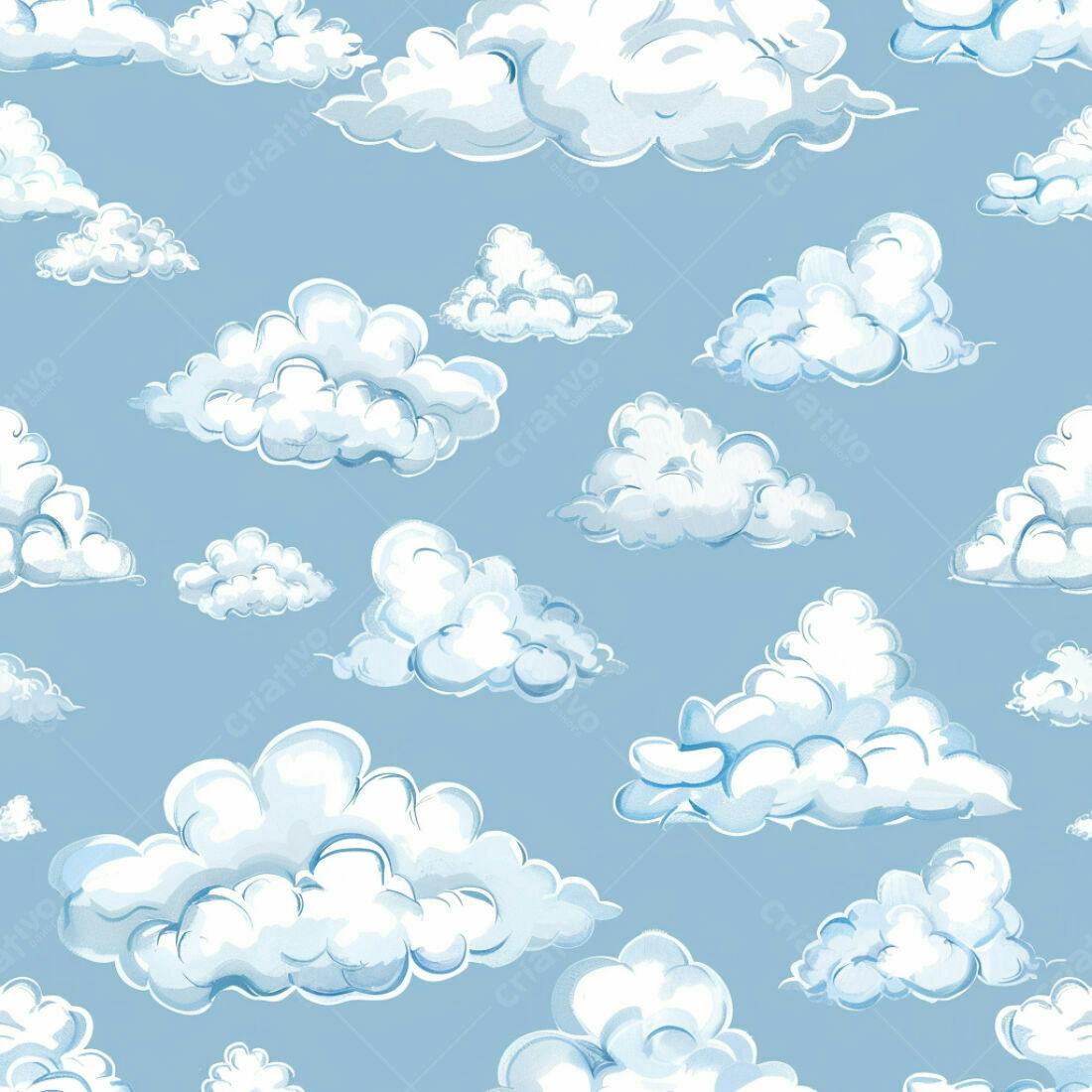 Textura Nuvens Claras para Fundo Infantil