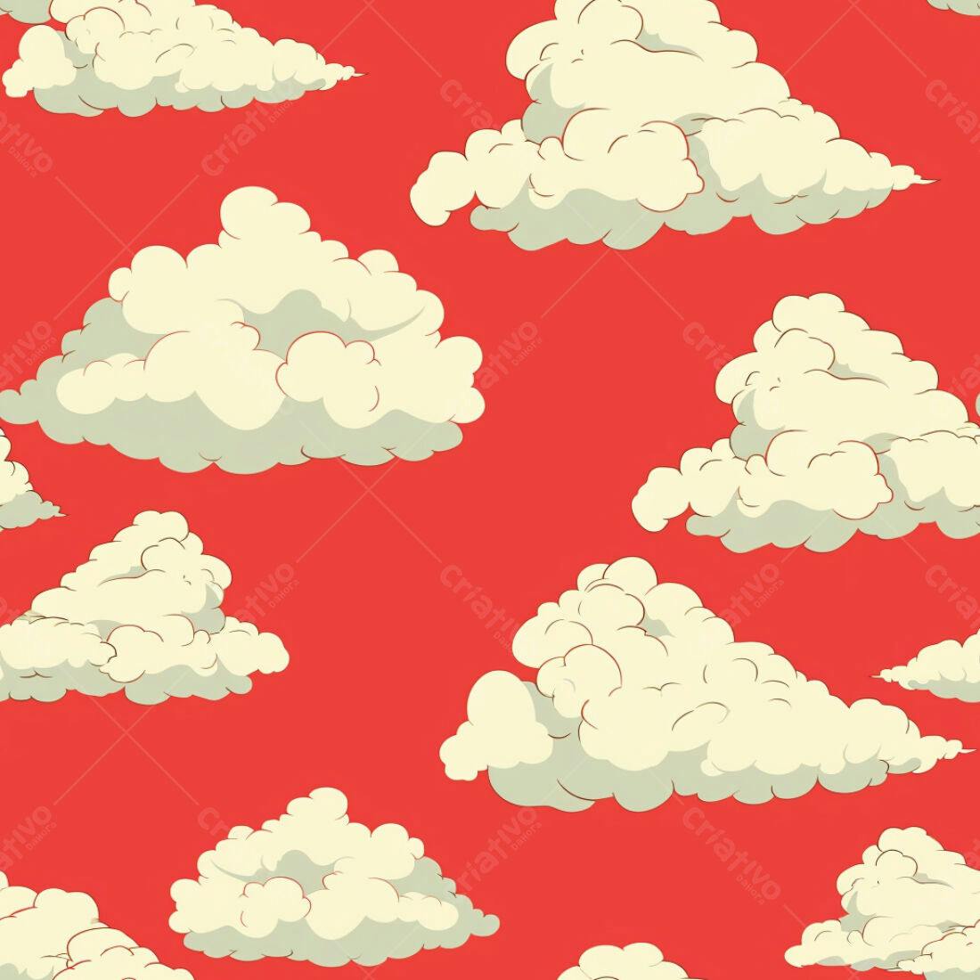 Textura Nuvem Cartoon para Fundo