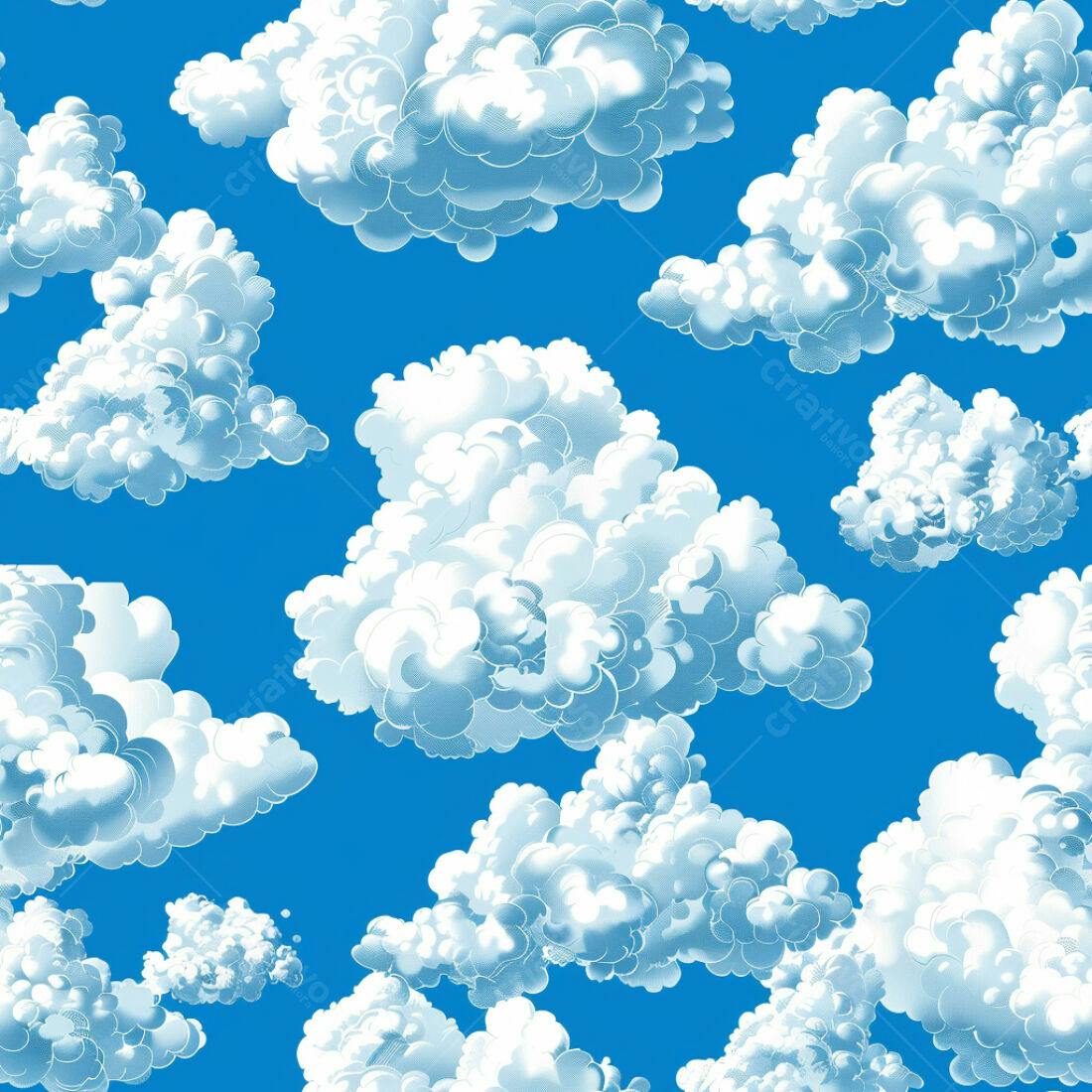 Textura Nuvens Brancas para Fundo Celeste