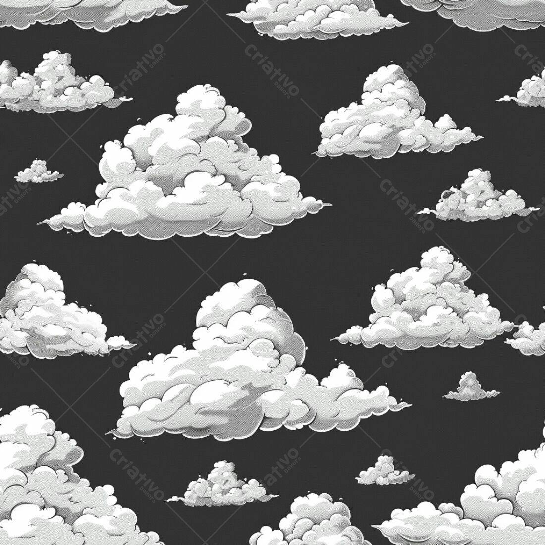 Textura Nuvens Cinza e Branca para Fundo