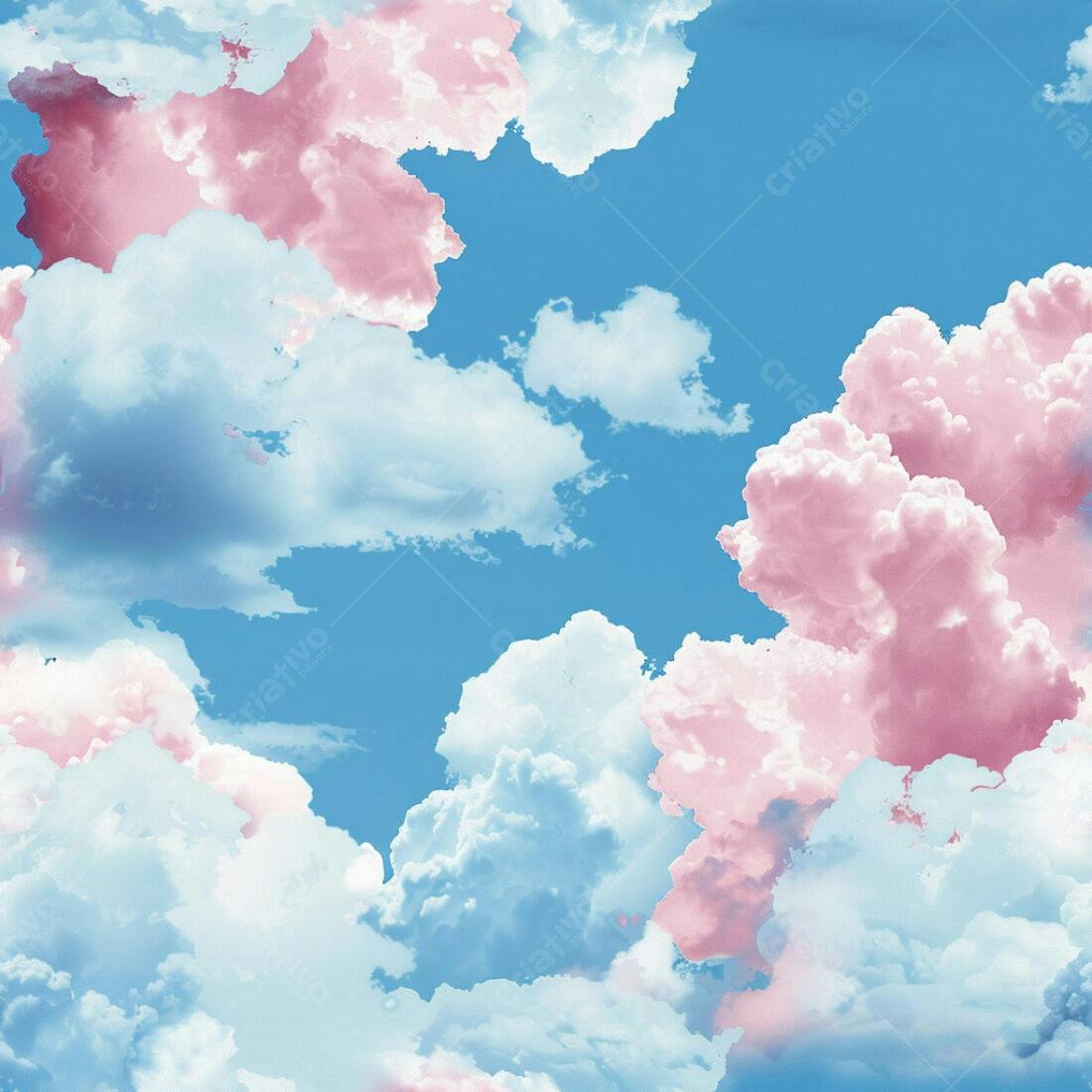 Textura céu rosa e azul para fundo