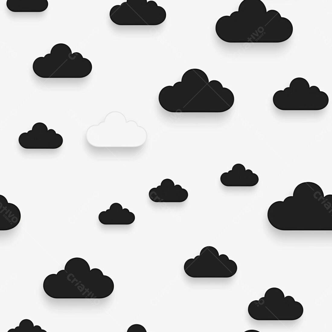 Textura Nuvens Preto e Branco para Fundo