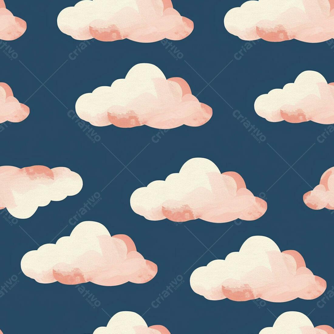 Textura Nuvens Rosa Pastel para Fundo
