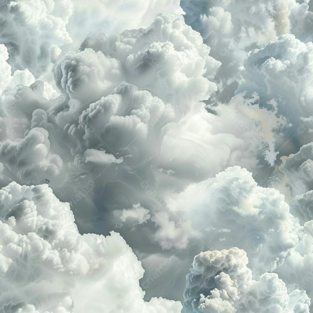 Textura Nuvens Cinza e Branca para Fundo