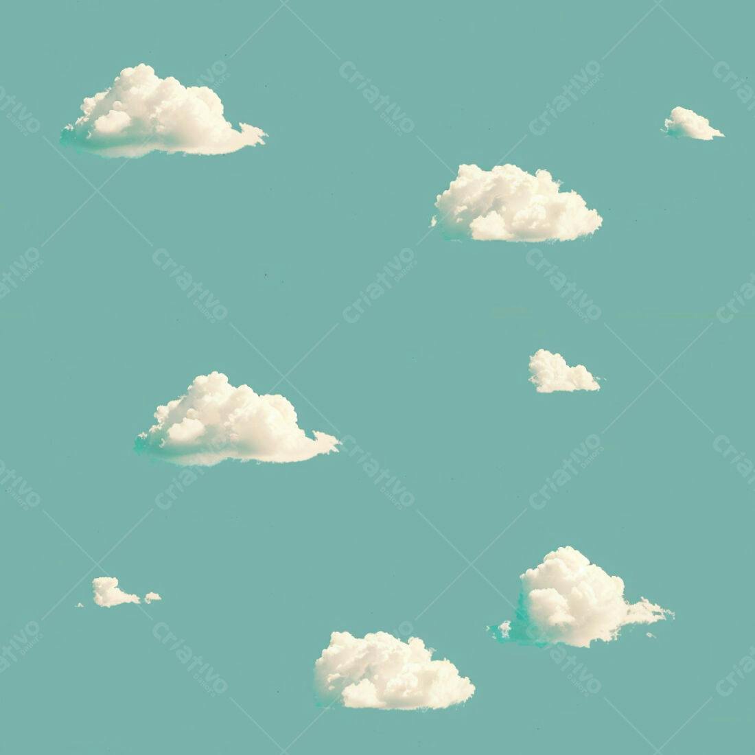 Textura Nuvem Branca para Fundo Pastel