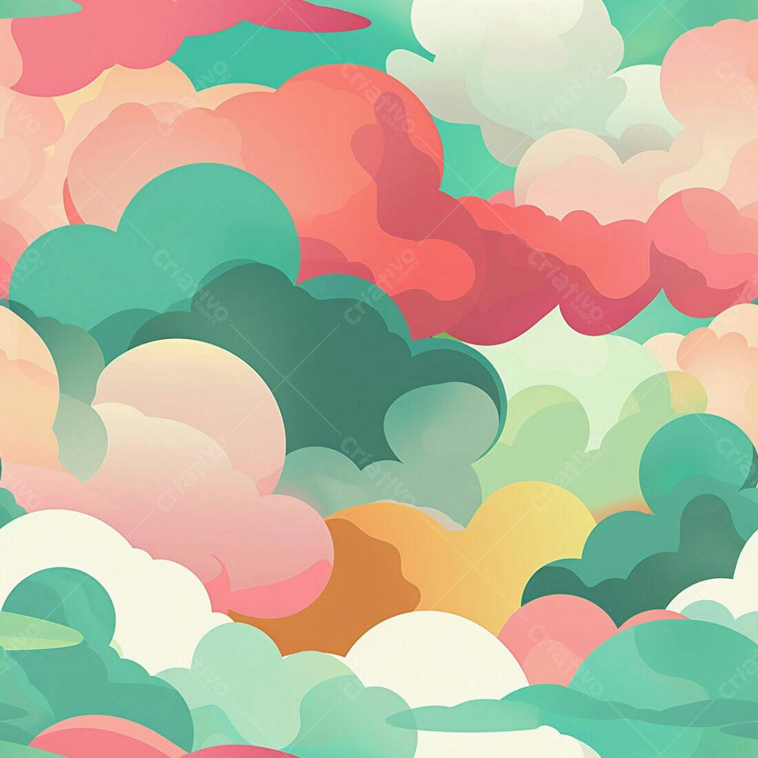 Textura Nuvens Pastel para Fundo