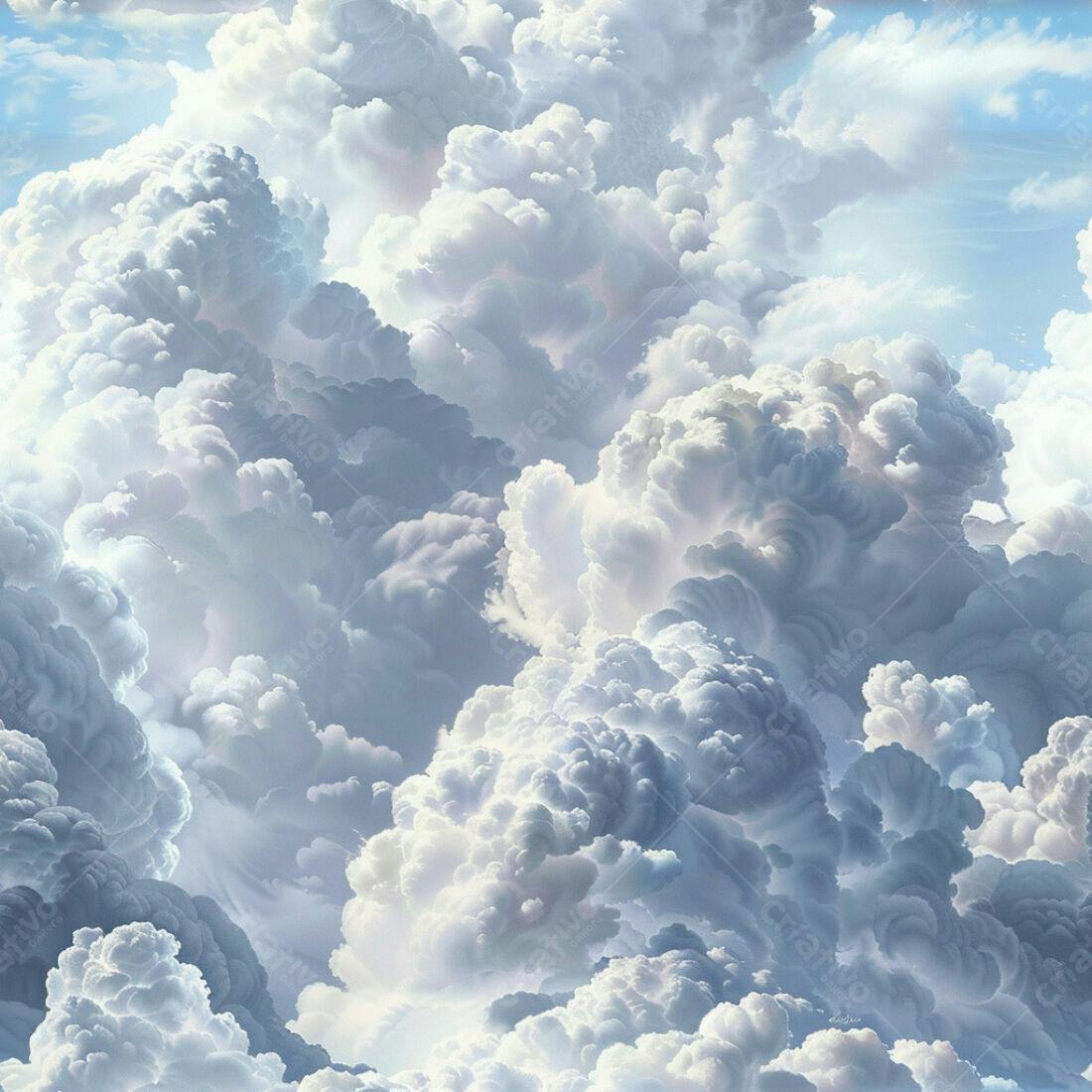 Textura Nuvens Claras para Fundo Celeste
