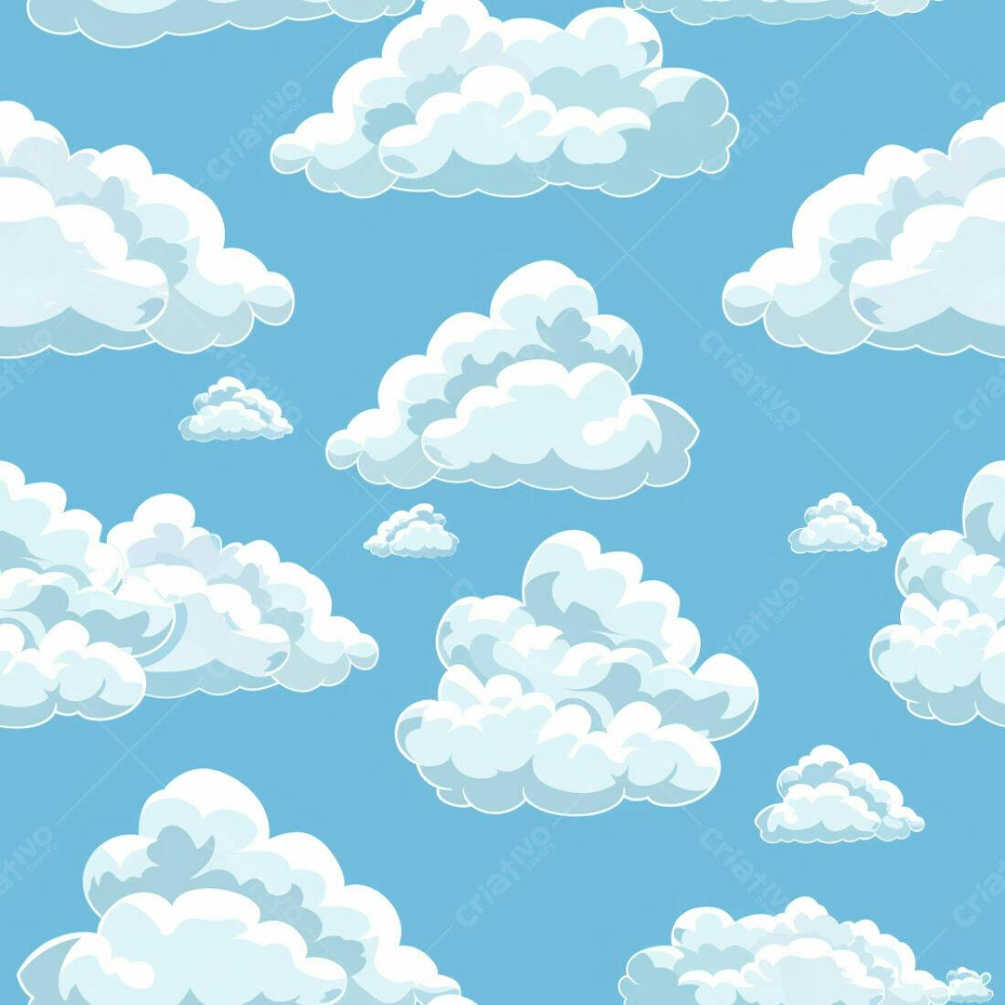 Textura Nuvens Brancas para Fundo de Desenho