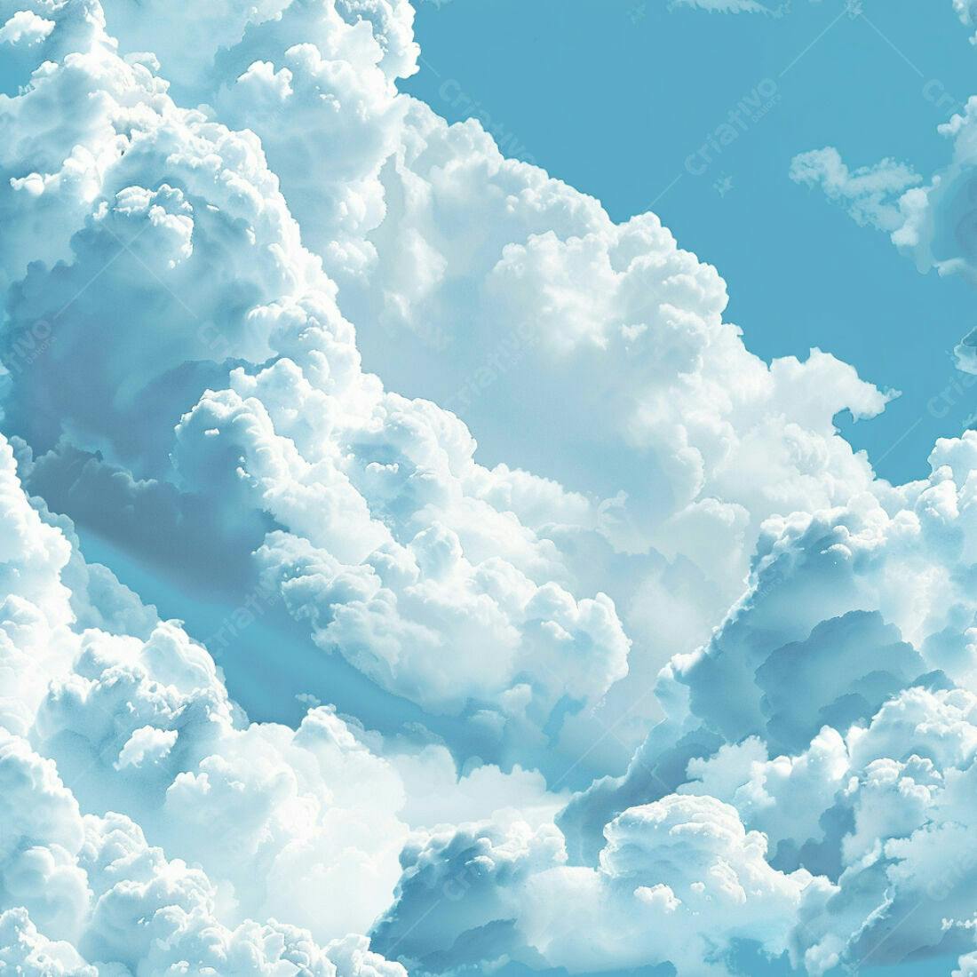 Textura Céu Azul com Nuvens para Fundo