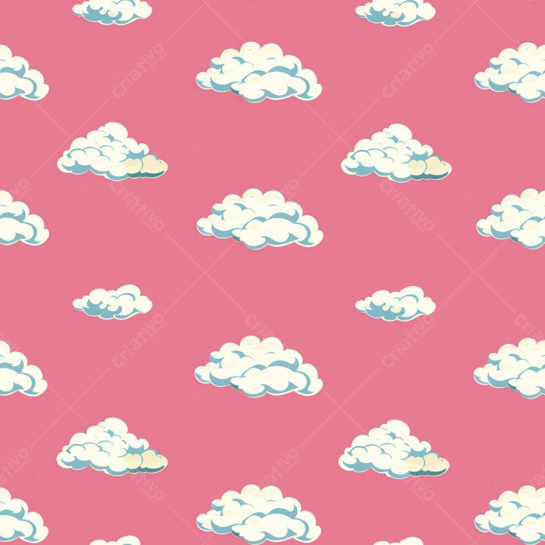 Textura Nuvens Rosa para Fundo