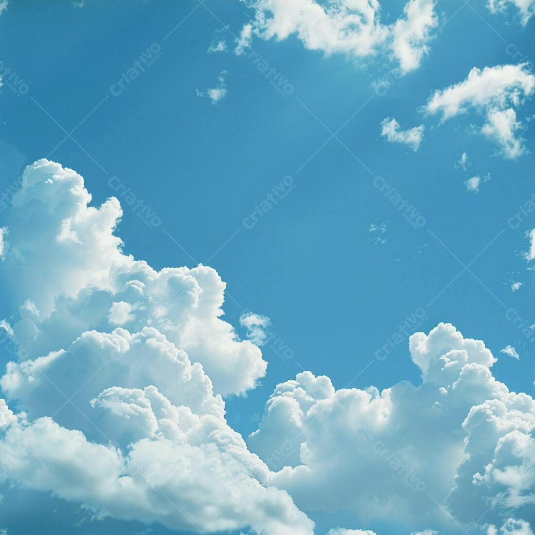 Textura Céu Azul com Nuvens para Fundo