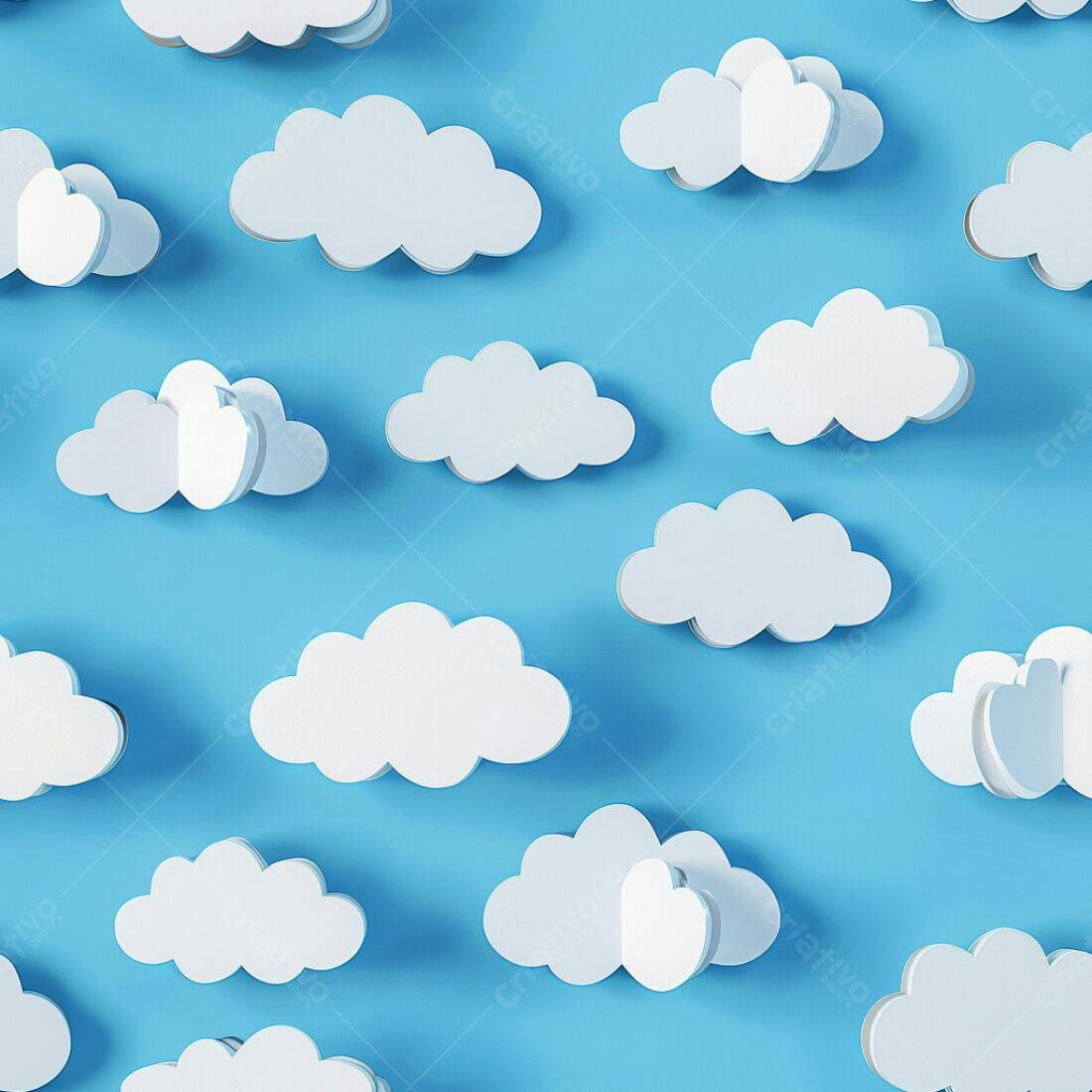 Textura Nuvens Brancas para Fundo