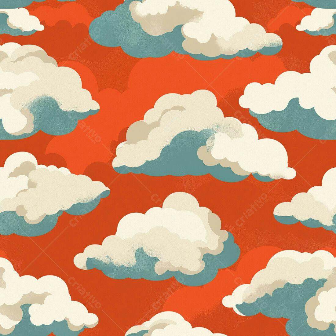 Textura Nuvens Retro para Fundo