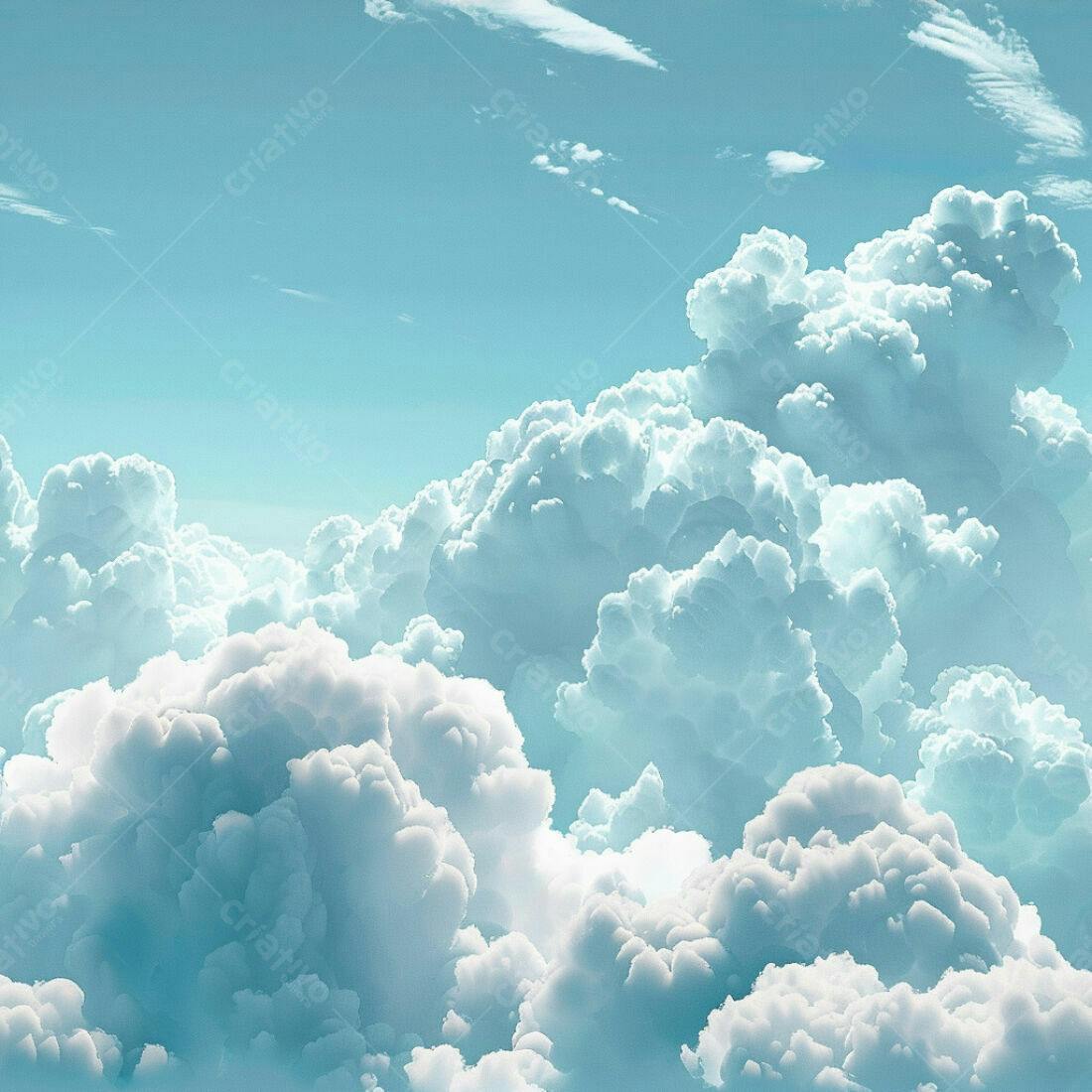 Textura Nuvens Claras para Fundo Celeste