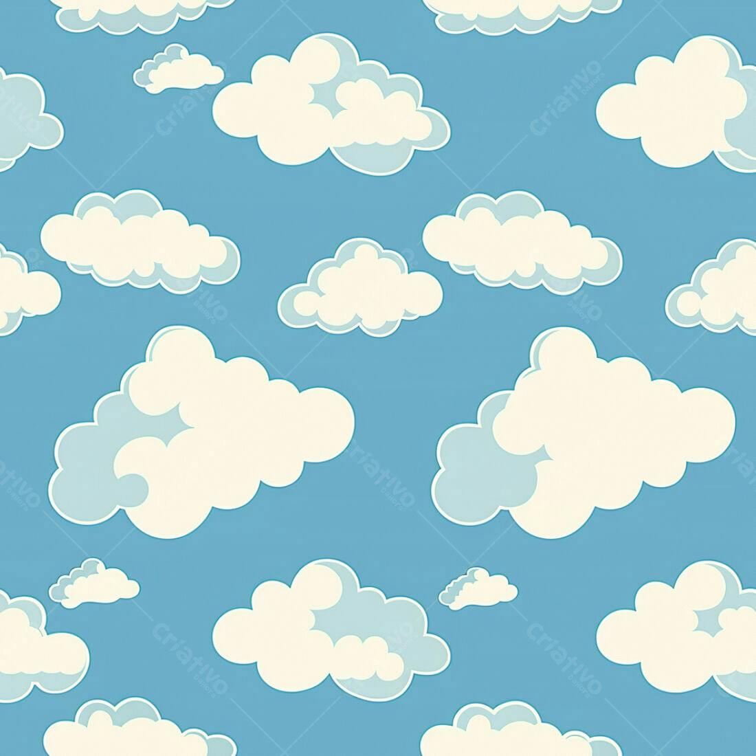 Textura Nuvens Claras para Fundo Infantil