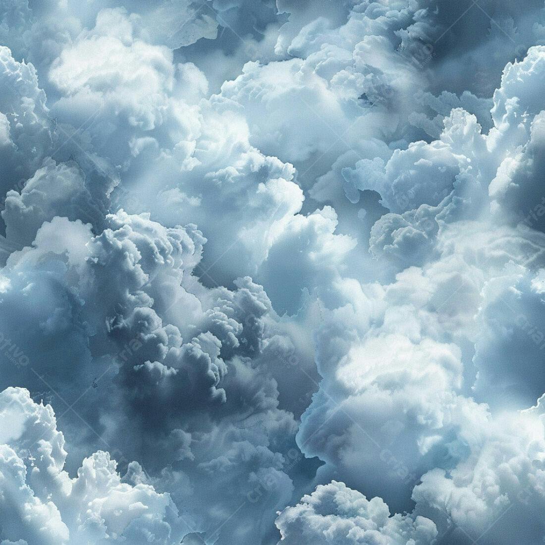 Textura Nuvens Cinza e Branca para Fundo