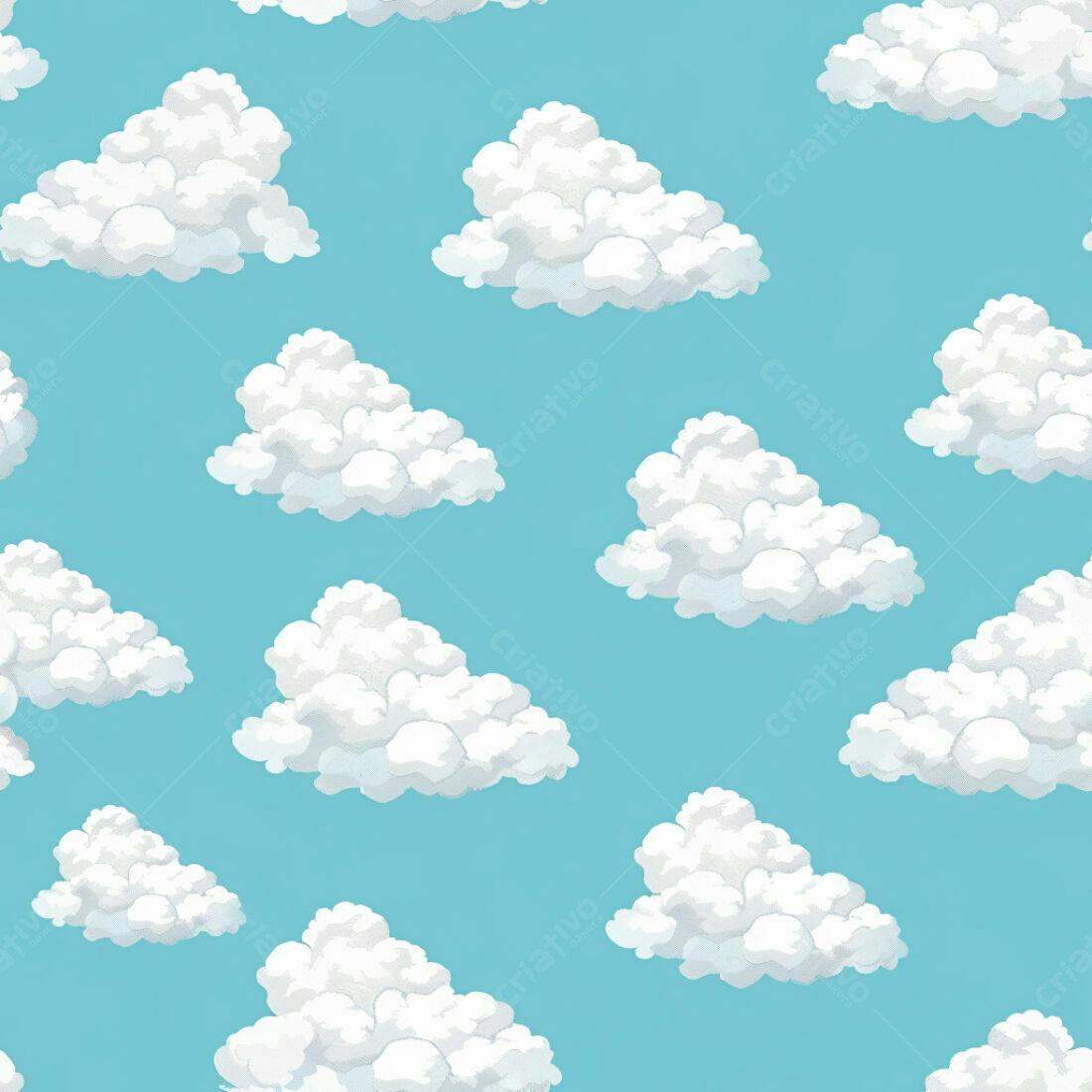 Textura Nuvens Brancas para Fundo Celestial
