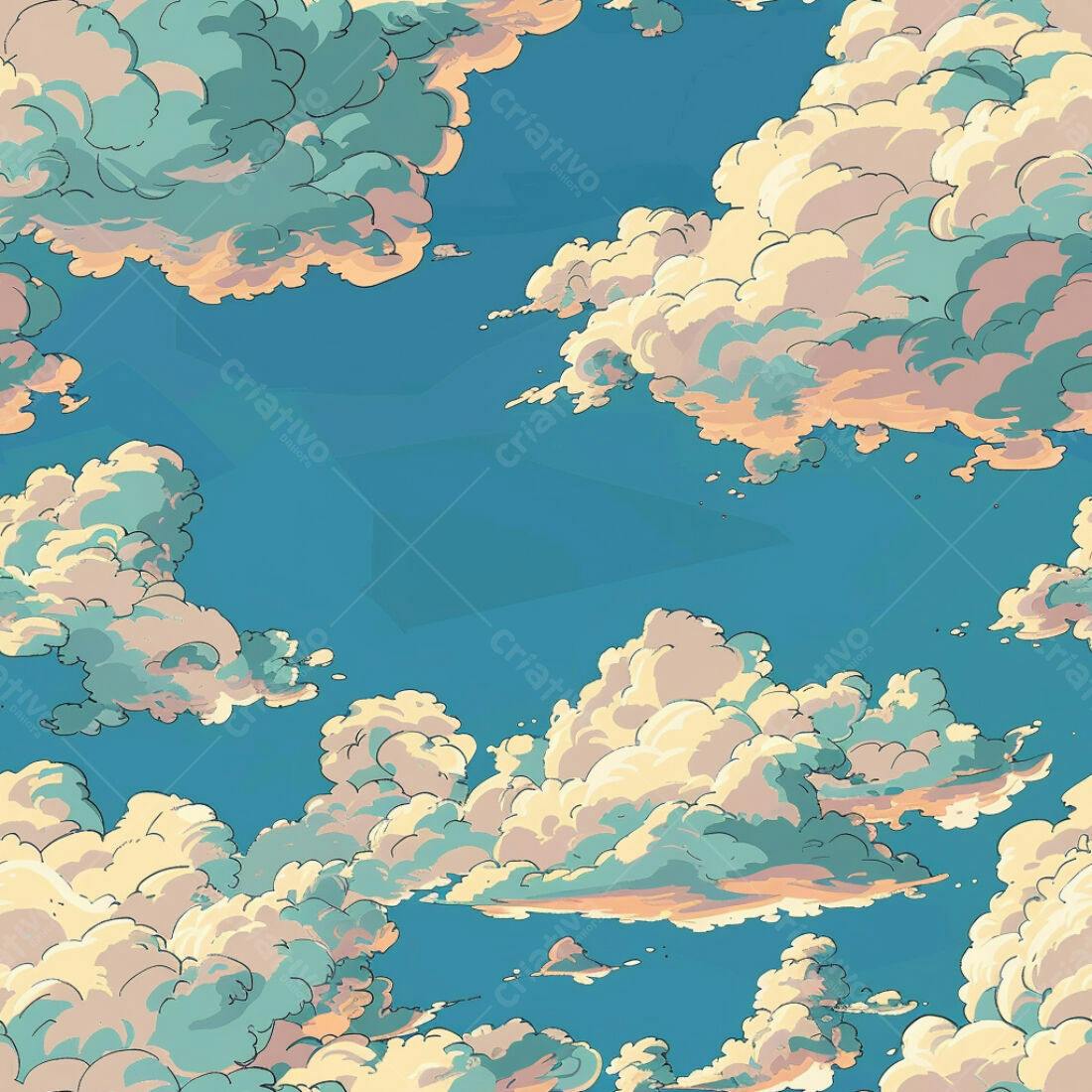 Textura Nuvens Pastel para Fundo