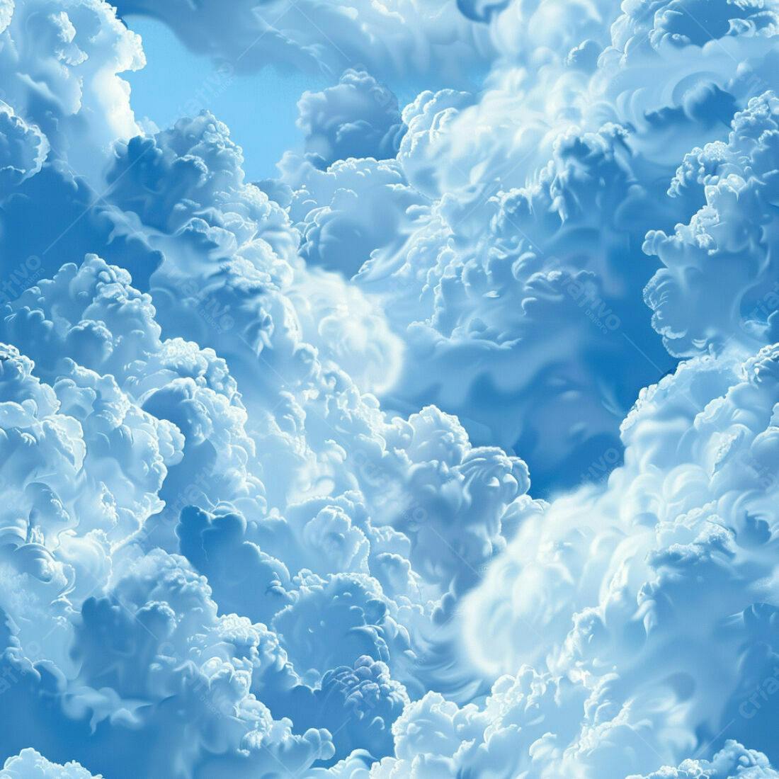 Textura Céu Azul com Nuvens para Fundo