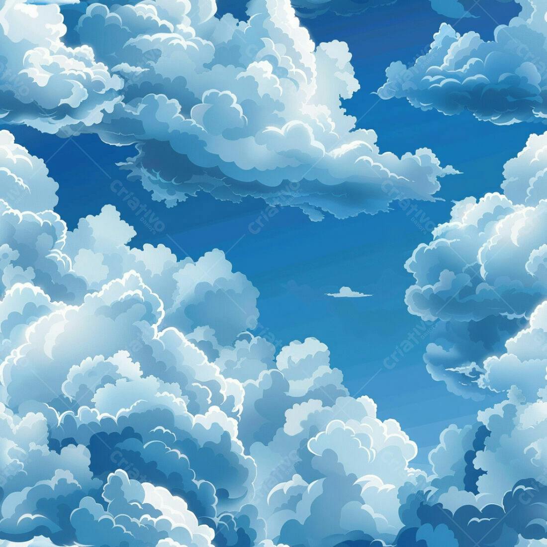 Textura Céu Azul com Nuvens para Fundo