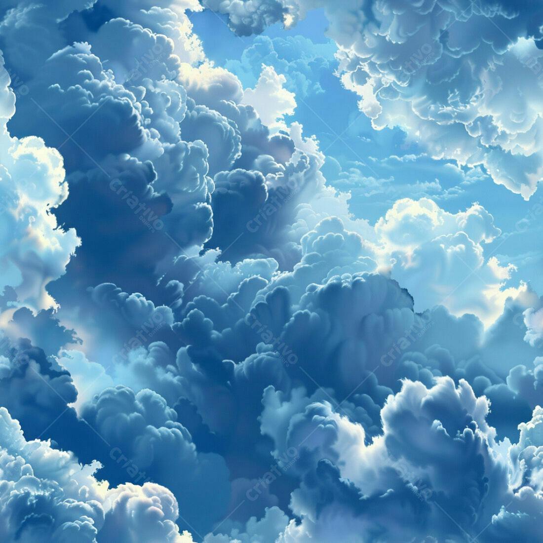 Textura céu azul com nuvens para fundo