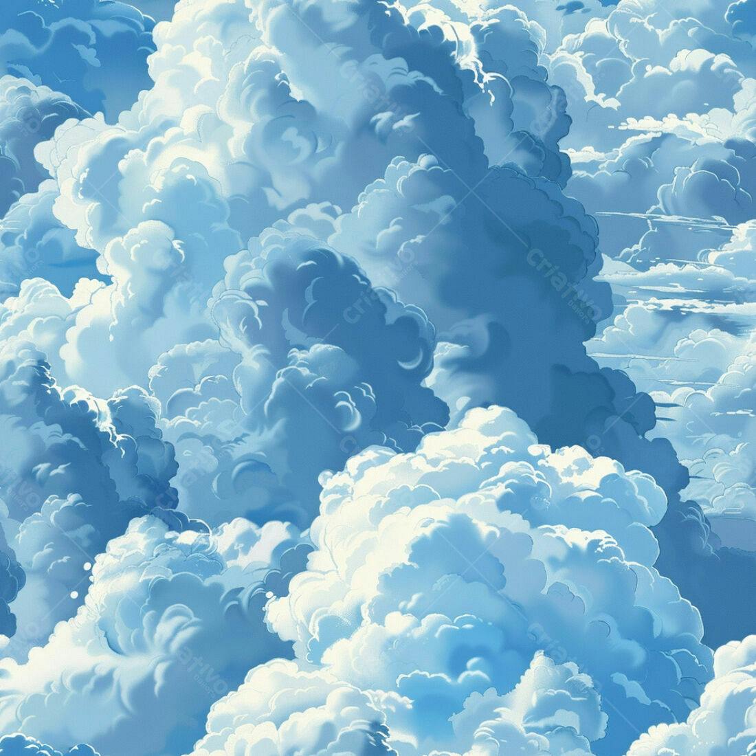 Textura céu azul com nuvens para fundo