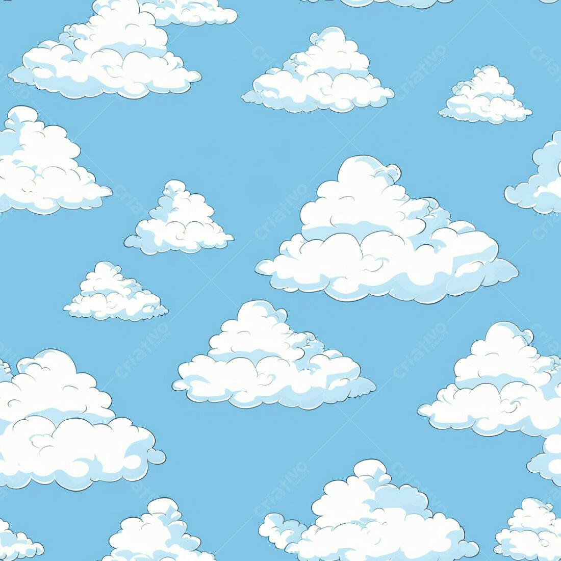 Textura Nuvens Brancas para Fundo Infantil