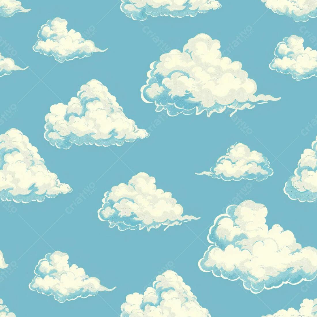 Textura Nuvens para Fundo Infantil