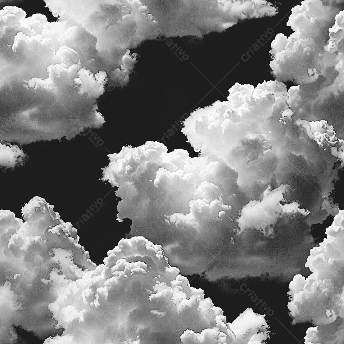 Textura Nuvens Monocromáticas para Fundo