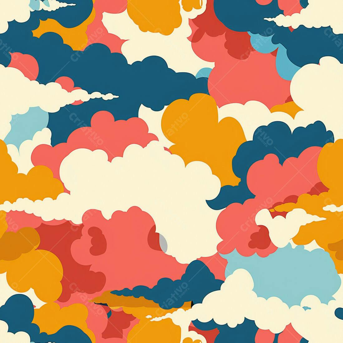 Textura Nuvens Coloridas para Fundo