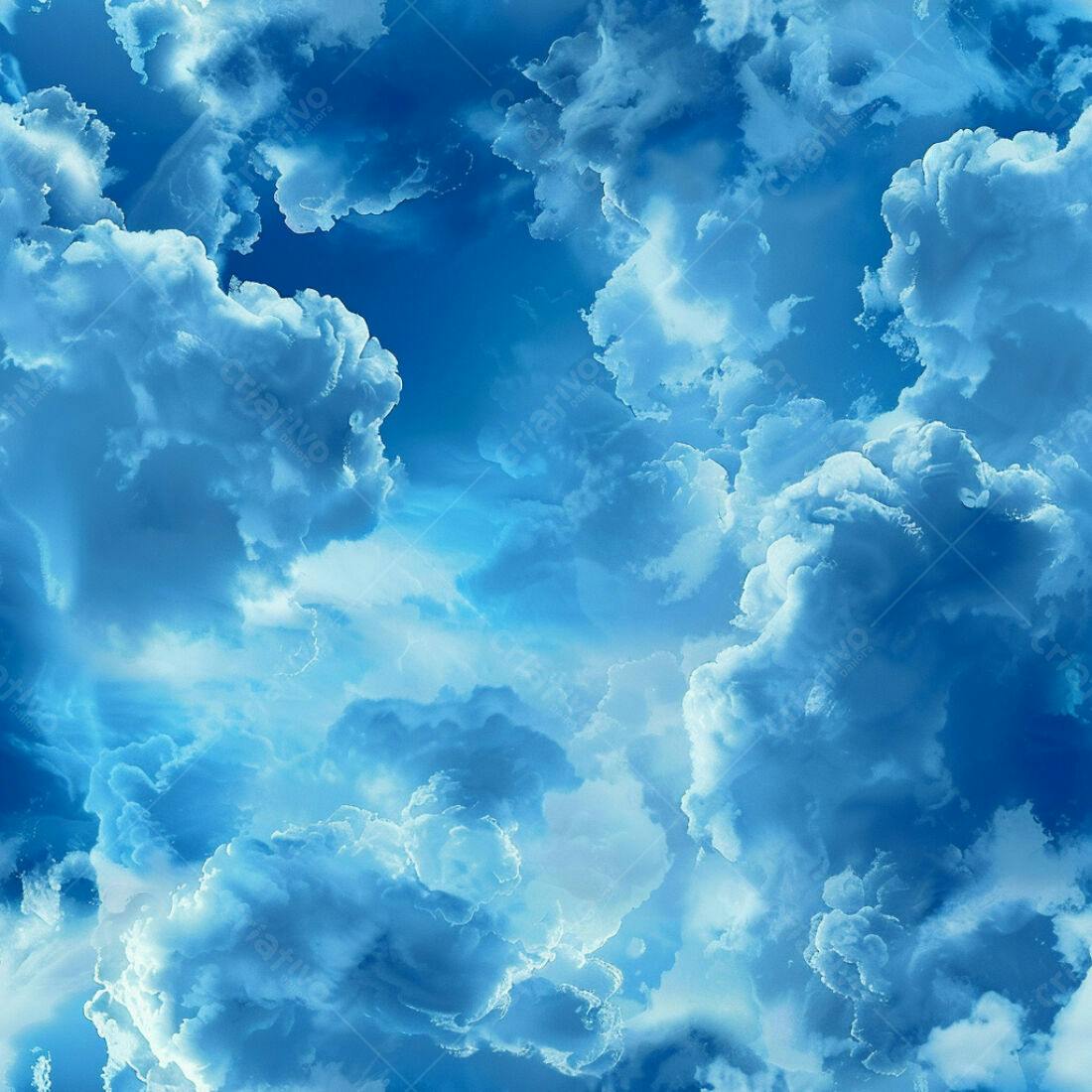 Textura Céu Azul com Nuvens para Fundo