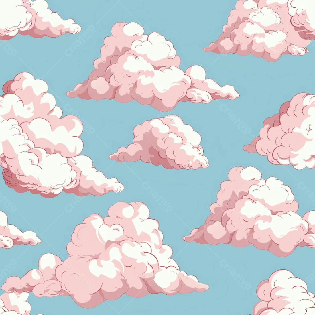 Textura Nuvens Rosa Pastel para Fundo