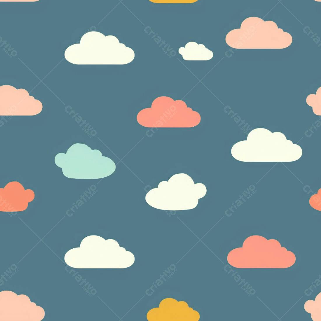 Textura Nuvens Coloridas para Fundo Infantil