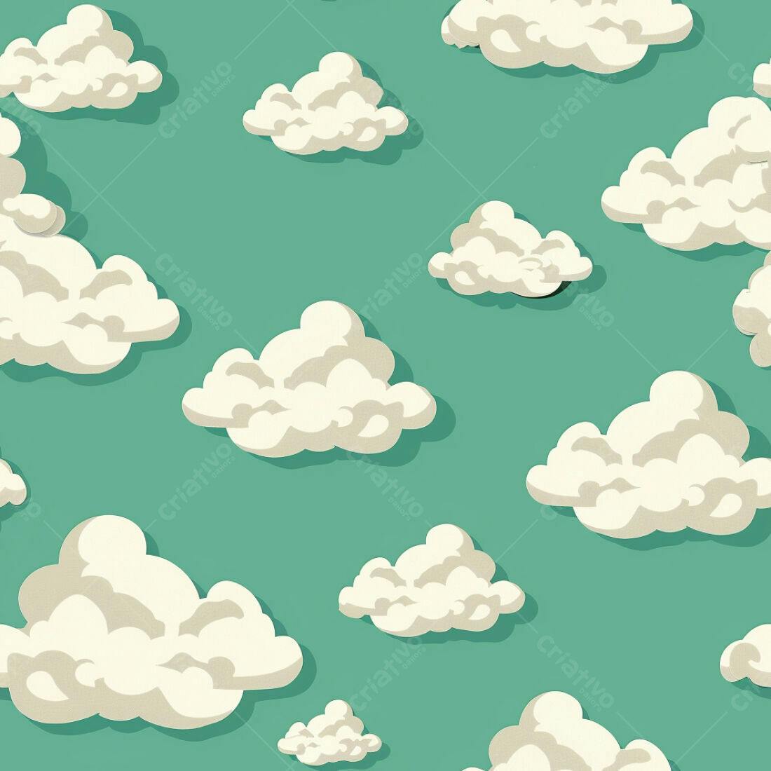 Textura Nuvens Estilizadas para Fundo