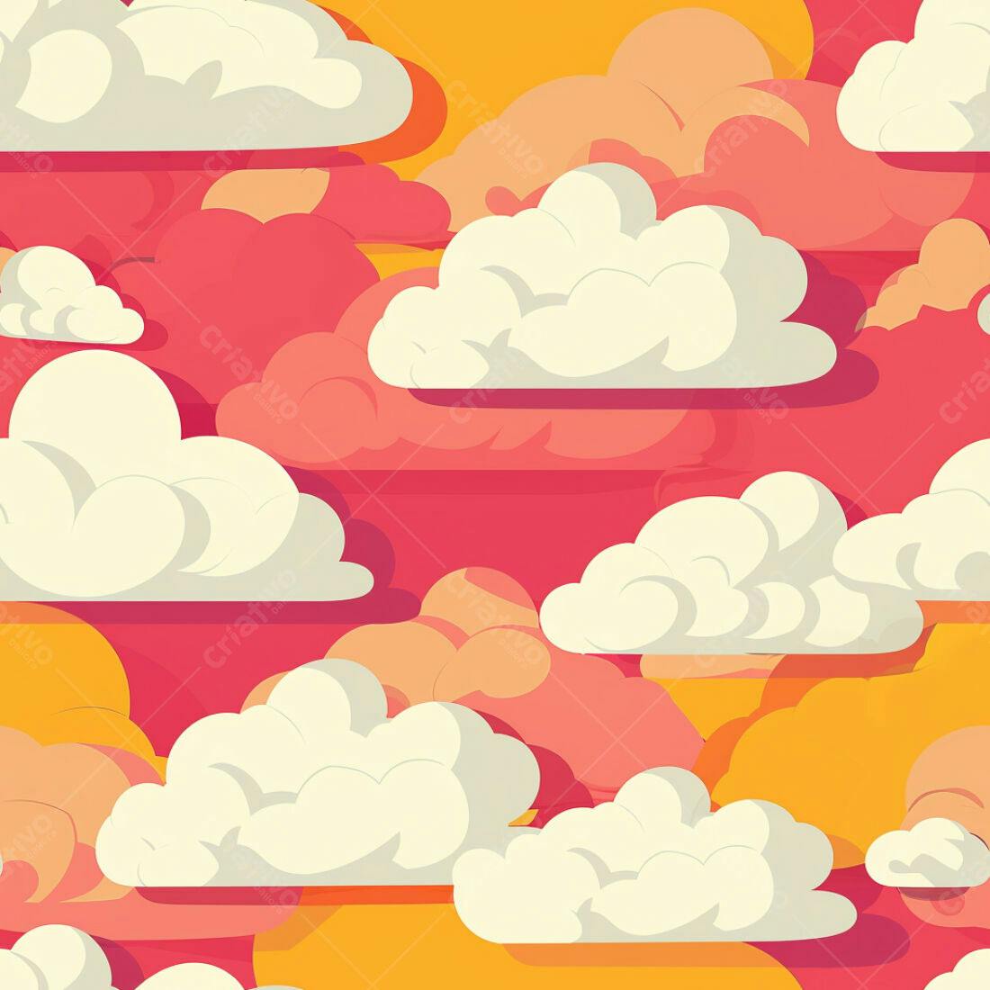 Textura Nuvem Cartoon para Fundo