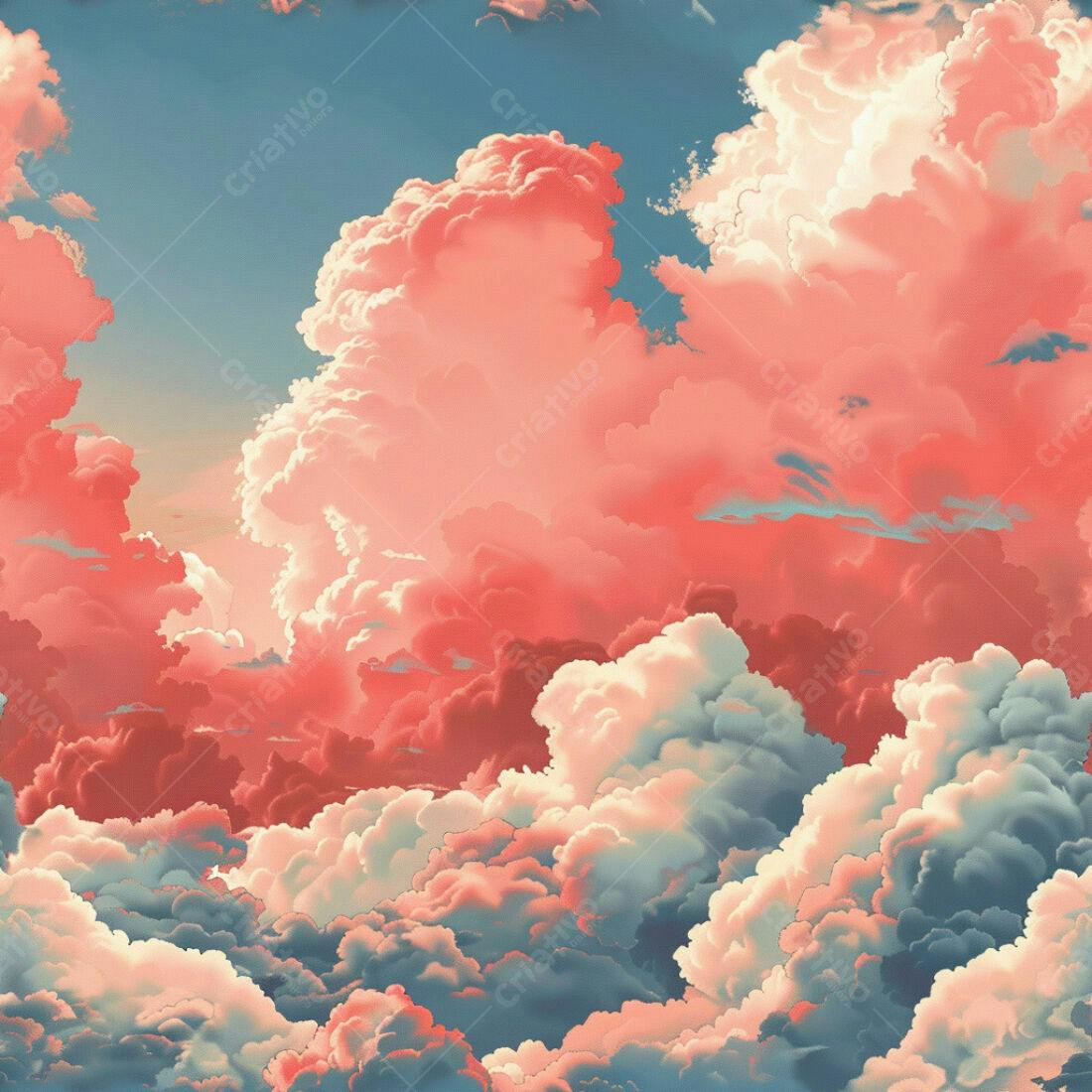 Textura Céu Rosa para Fundo