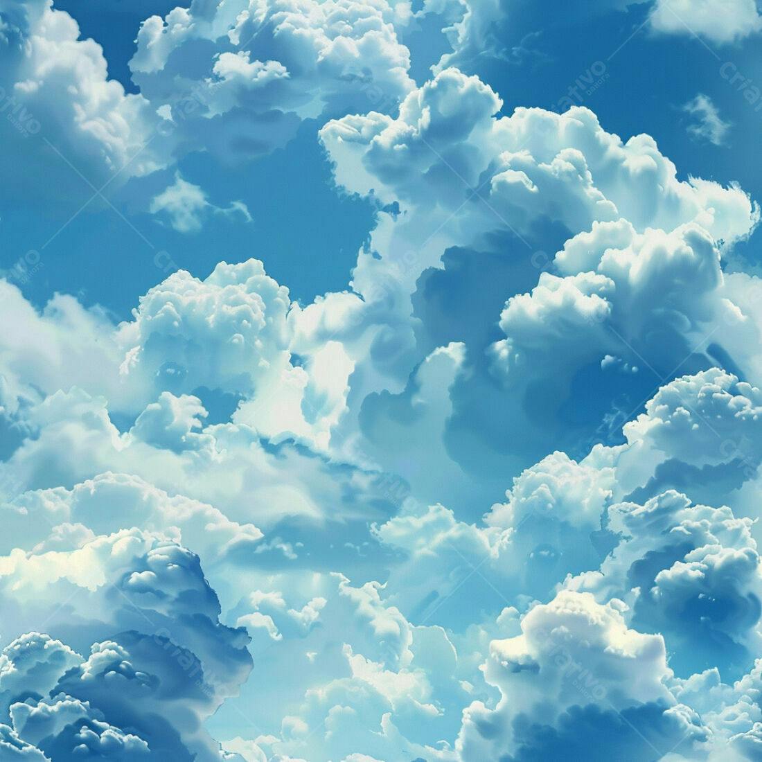 Textura Céu Azul com Nuvens para Fundo