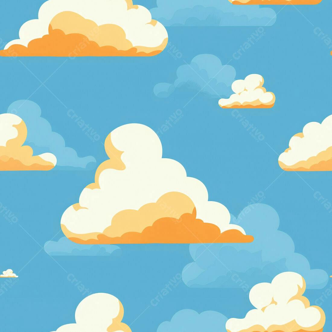 Textura céu com nuvens para fundo infantil
