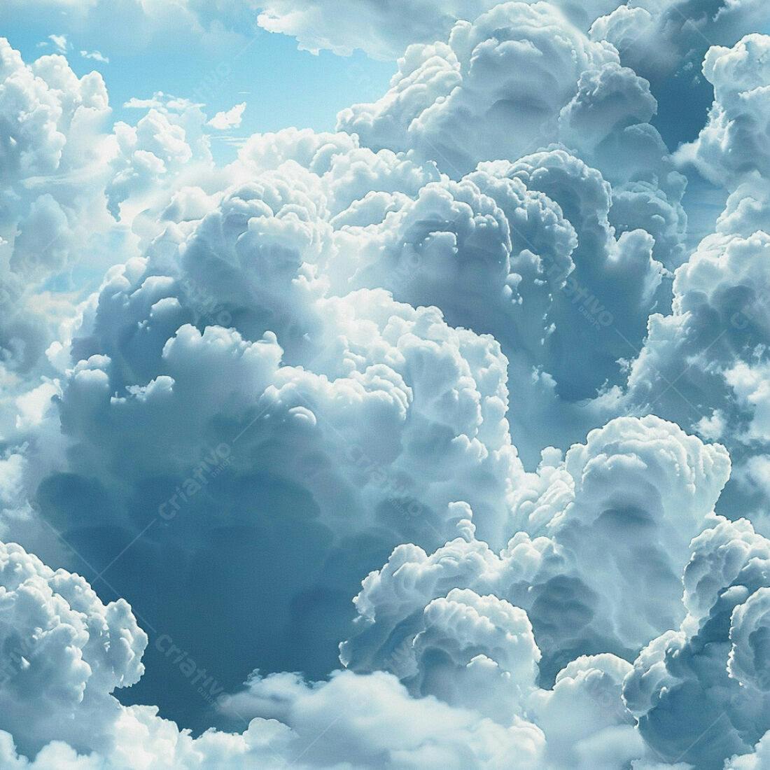 Textura céu azul com nuvens para fundo
