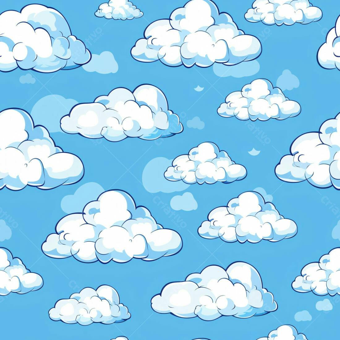 Textura Nuvens Desenho para Fundo Infantil