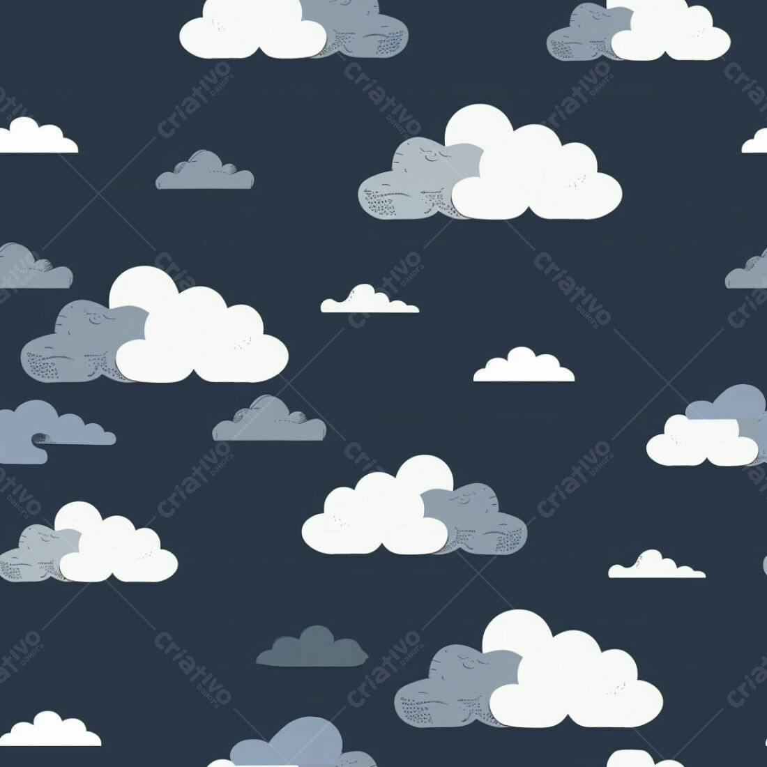 Textura Nuvens Cinza e Branca para Fundo