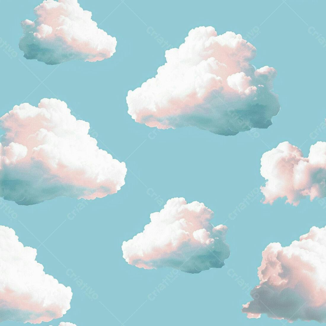 Textura Nuvens Pastel para Fundo