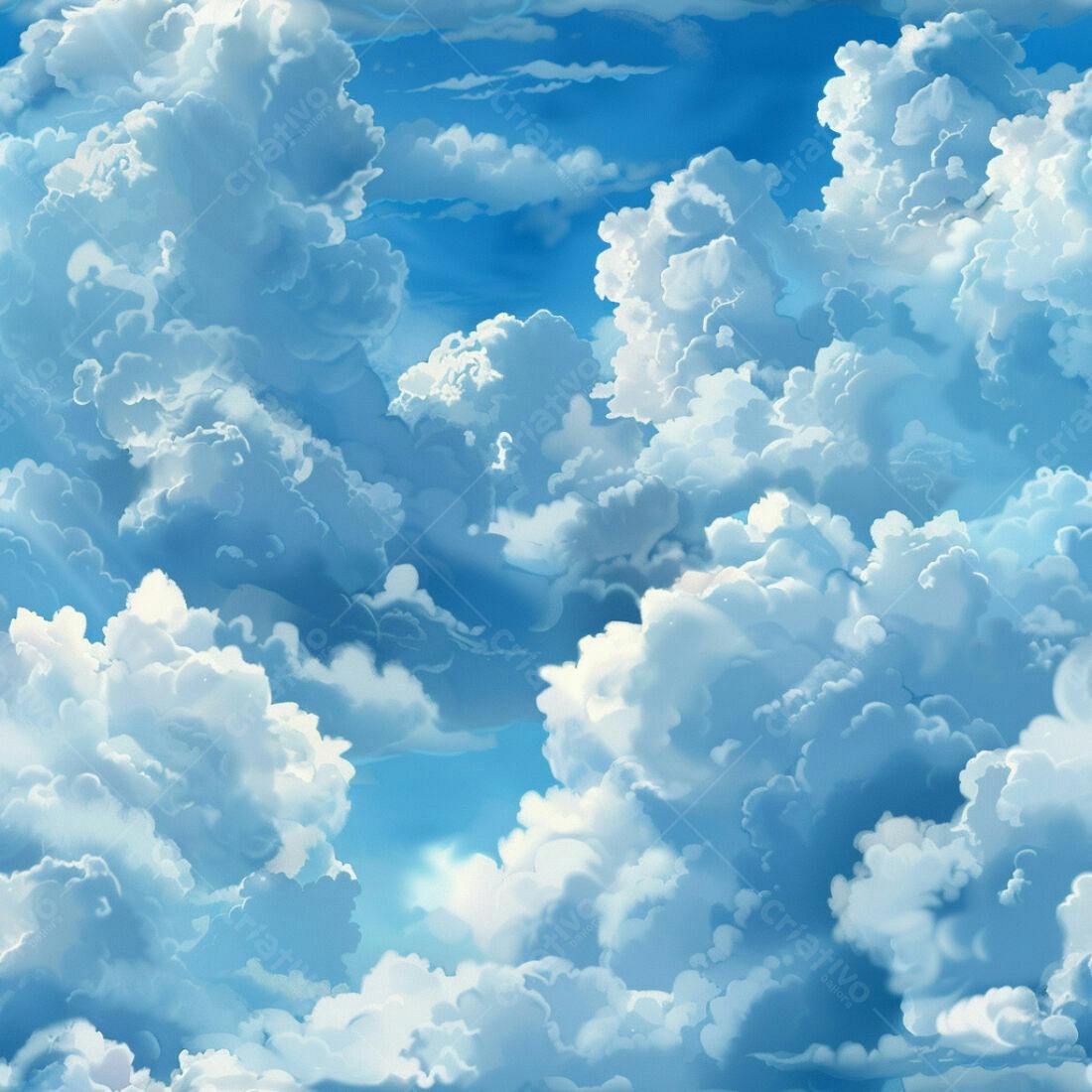 Textura céu azul com nuvens para fundo