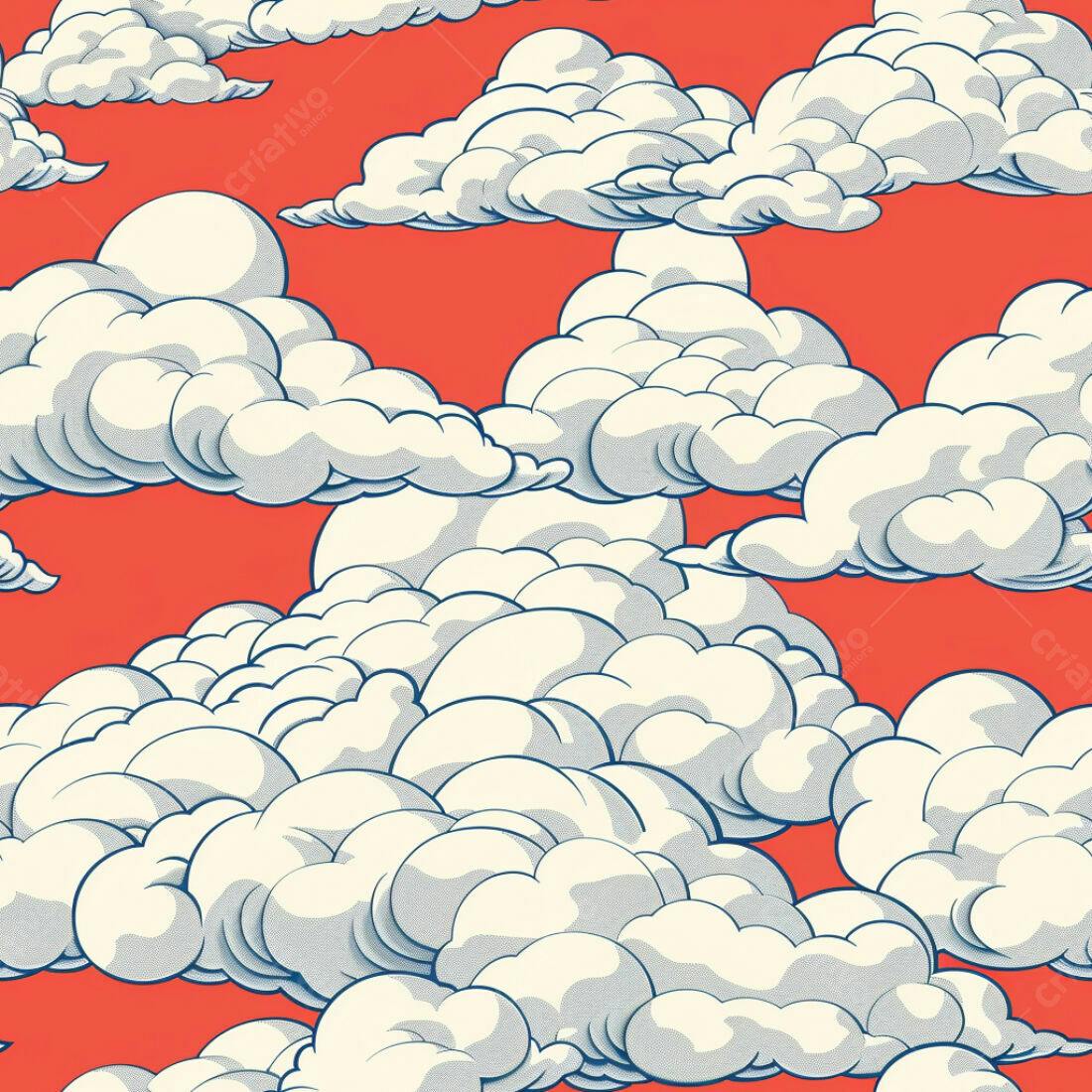 Textura Nuvens Estilizadas para Fundo