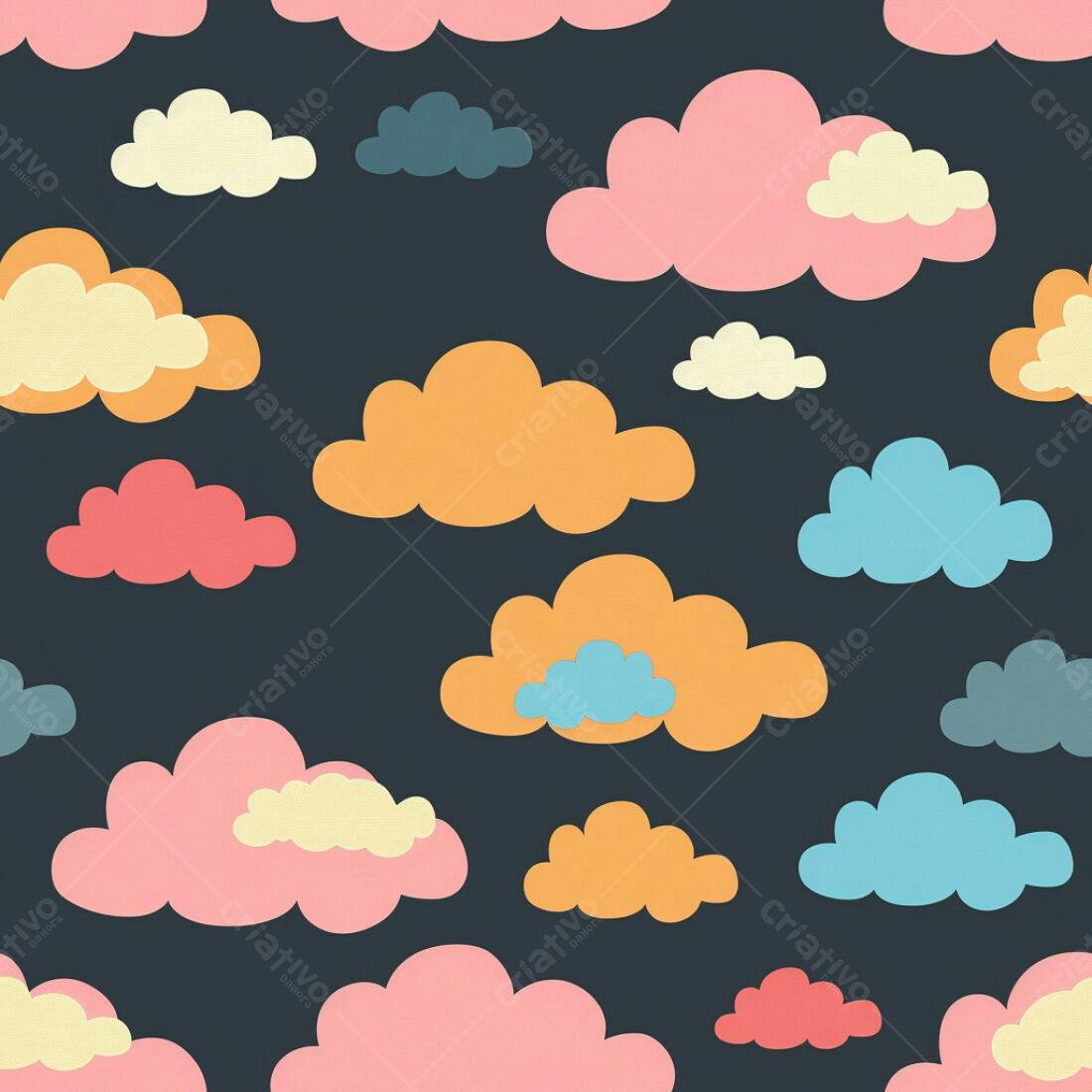 Textura Nuvens Coloridas para Fundo
