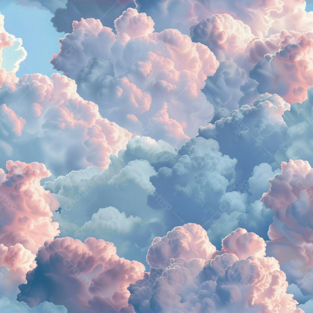 Textura Nuvens Rosa e Azul para Fundo