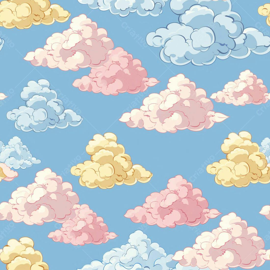 Textura Nuvens Pastel para Fundo