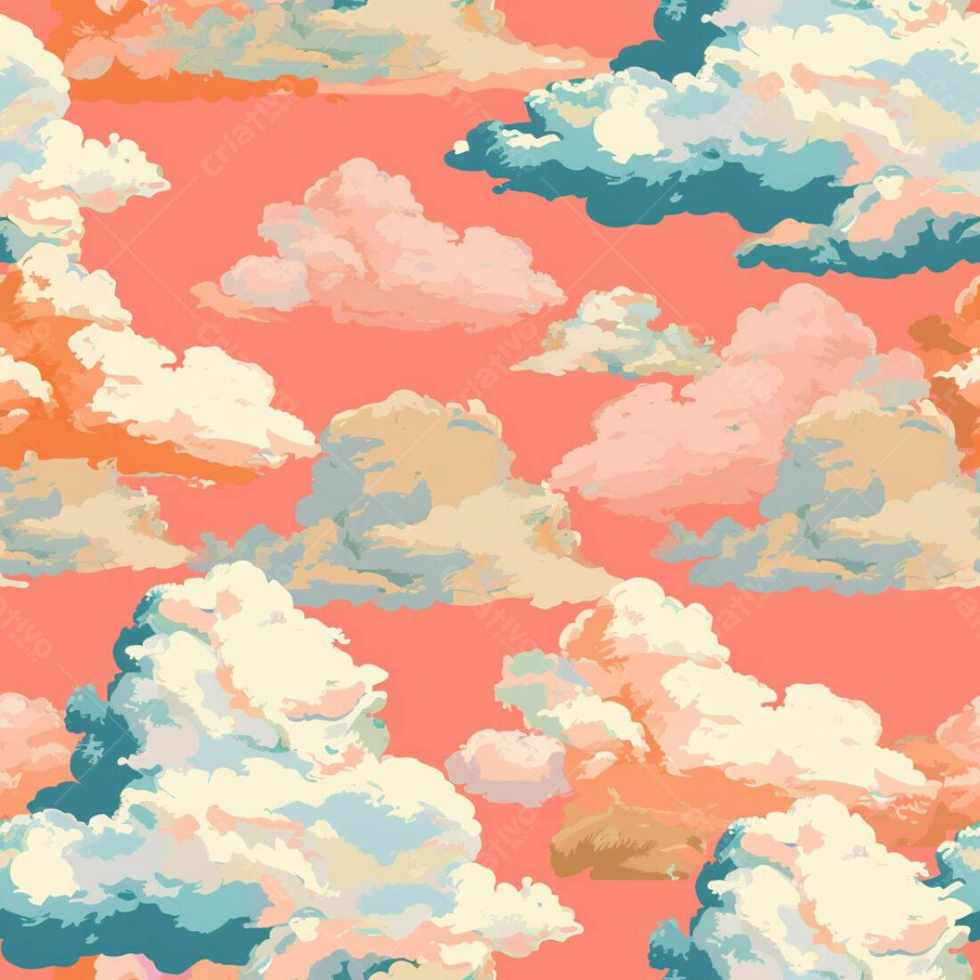 Textura Nuvens Pastel para Fundo