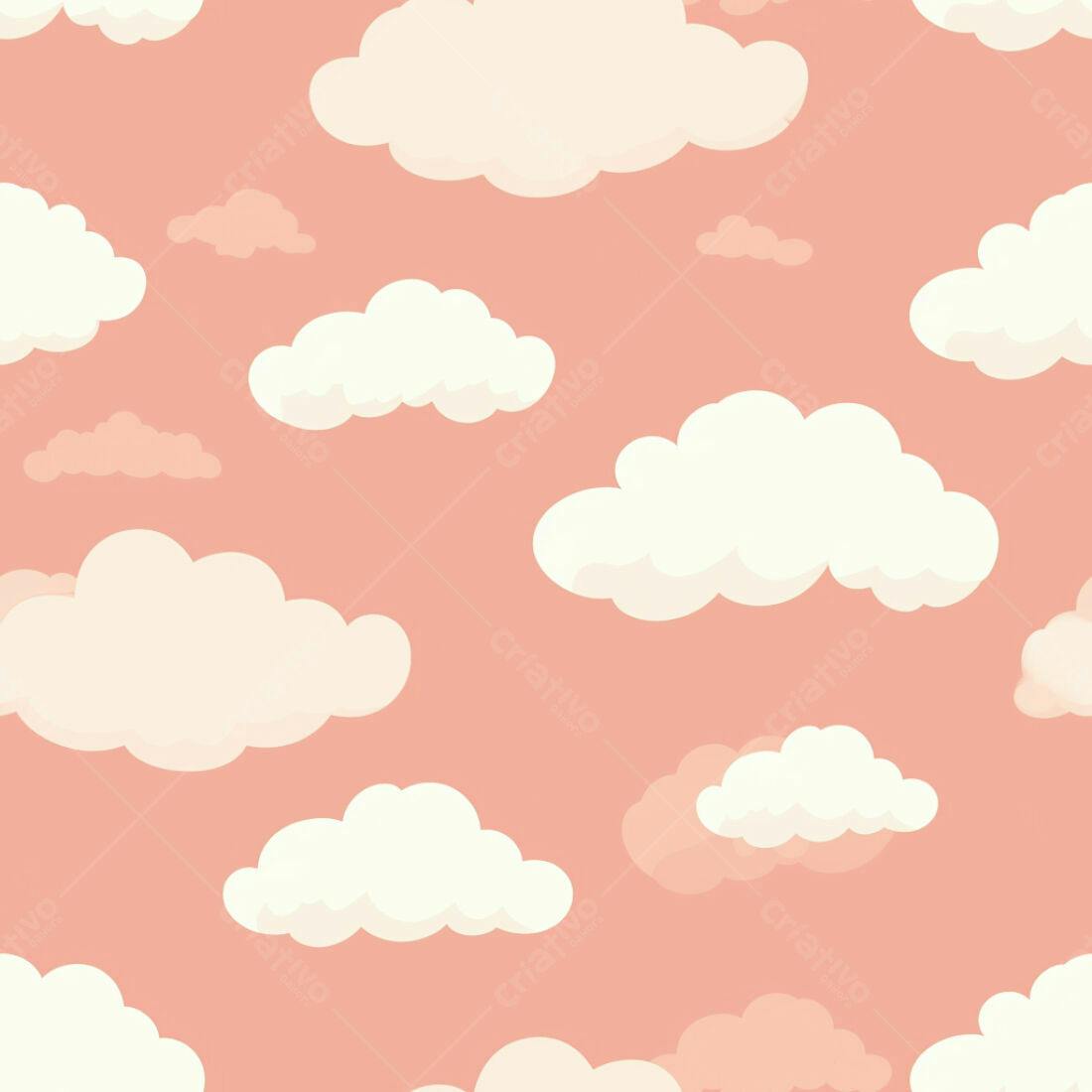 Textura Nuvens Rosa para Fundo Infantil