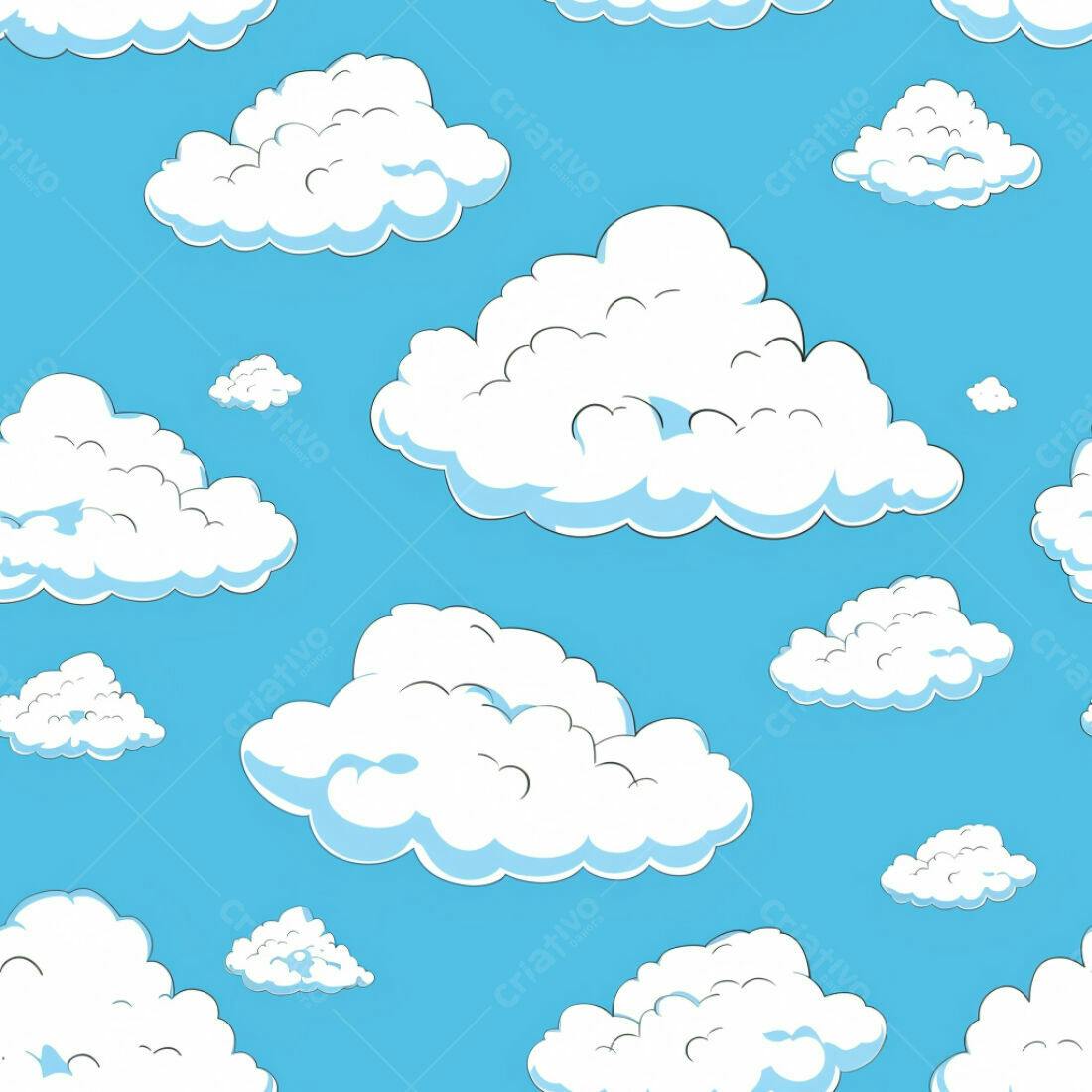 Textura Nuvens para Fundo Cartoon